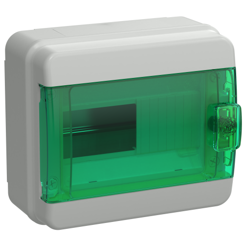 TEKFOR Корпус пластиковый КМПн-8 IP65 зеленая прозрачная дверь IEK