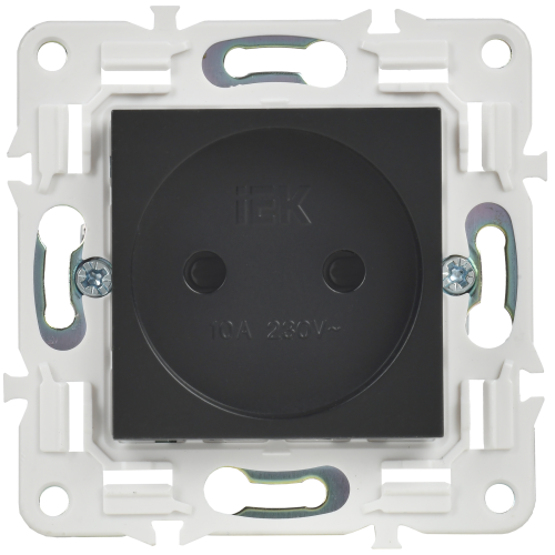 SKANDY Розетка без заземления с защитными шторками 10А SK-R01Bl черный IEK SKANDY Розетка без заземления с защитными шторками 10А SK-R01Bl черный IEK