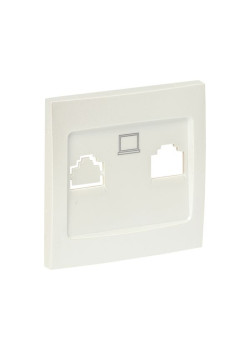 Валенсия лиц. панель розетки RJ-45 1-местная жемчуг EKF