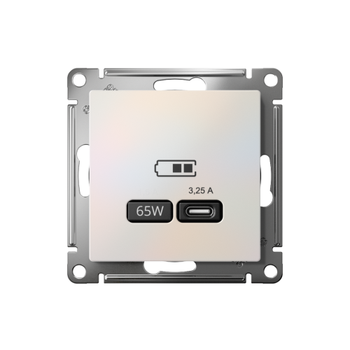 ATLASDESIGN USB РОЗЕТКА тип-С 65Вт высокоскор.заряд. QC, PD, механизм, ЖЕМЧУГ ATLASDESIGN USB РОЗЕТКА тип-С 65Вт высокоскор.заряд. QC, PD, механизм, ЖЕМЧУГ