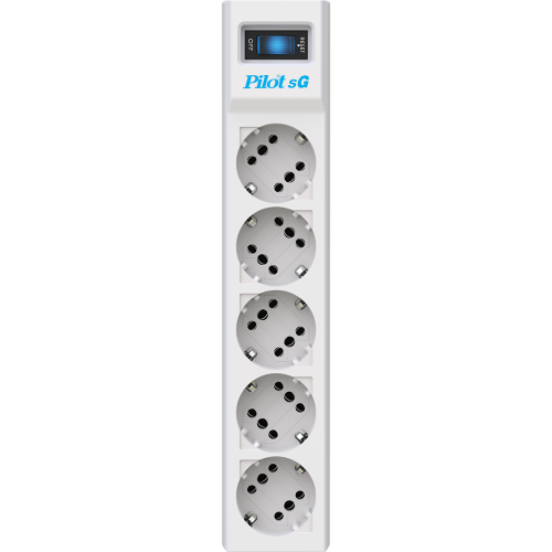 Сетевой фильтр/ Surge protector Pilot SG5 5 outlets (GP), 10A / 2.2kVt, automatic circuit-breaker, 7 m Сетевой фильтр/ Surge protector Pilot SG5 5 outlets (GP), 10A / 2.2kVt, automatic circuit-breaker, 7 m