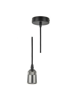 Патрон декоративный DLC-T-S31/E27 TS/1M/BL PEARL BLACK Techno провод 1м и крепление алюм. Uniel UL-00005287