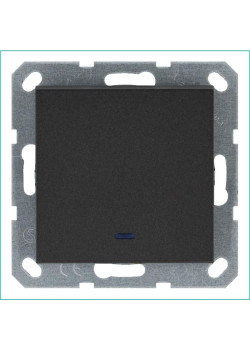 Выключатель 1-кл. 10А IP20 с подсветкой механизм антрацит Jasmart G3011NB