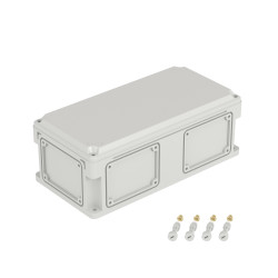 Корпус RAM box без МП 400х200х146 мм, с фланцами, непрозрачная крышка высотой 21 мм, IP66/IP67