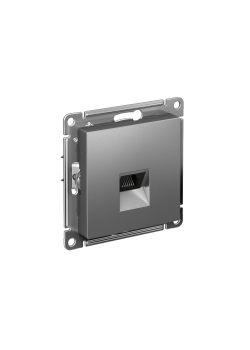 ATLASDESIGN РОЗЕТКА компьютерная RJ45 кат. 5e, механизм, СТАЛЬ