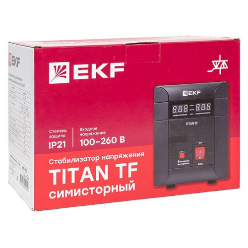 Стабилизатор напряжения симисторный TITAN -TF-1500 EKF Стабилизатор напряжения симисторный TITAN -TF-1500 EKF