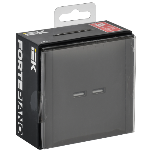 FORTE&PIANO Розетка USB A+A 3,1А FP349 серый IEK