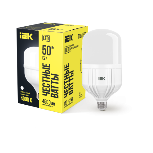 Лампа светодиодная HP 50Вт 230В 4000К E27 IEK