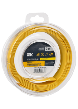 Трубка термоусадочная ТТУ нг-LS 12/6 желтая (2м/упак) IEK