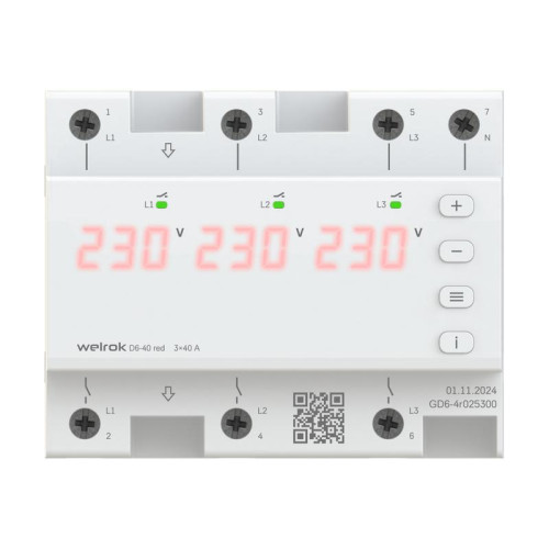 Реле напряжения D6-40 red Welrok 4660251140397