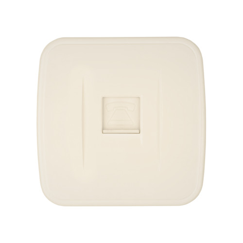 Розетка TФ (RJ-11) открытой установки IP20, сл. кость 