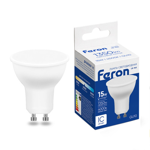 Лампа светодиодная Feron LB-965 MR16 GU10 15W 175-265V 4000K