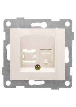 Розетка компьютерная 1-м СП Bravo RJ45 механизм беж. GUSI С10К1-003