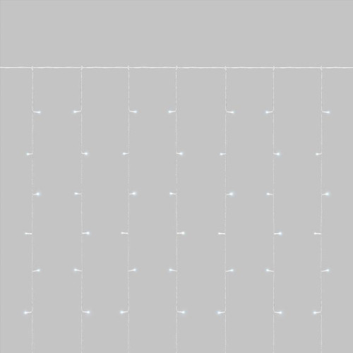 Гирлянда светодиодная занавес 3х2м 264 LED бел. прозр. ПВХ IP44 эффект мерцания 22 нити 12 LED/нить Neon-Night 235-525