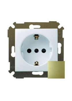 Розетка 1-м СП Simon34 16А IP20 с заземл. механизм бронз. Simon 34432-036