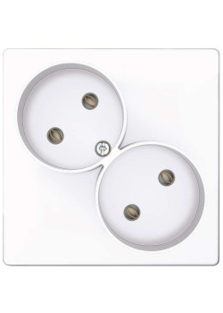 Розетка 2-м СП Simon 24 16А IP20 2х2P без защ. шторок механизм бел. Simon 2450457-030