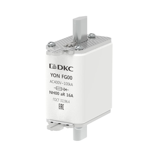 Предохранитель YON ножевого типа FG00 16А 400V характеристика aR