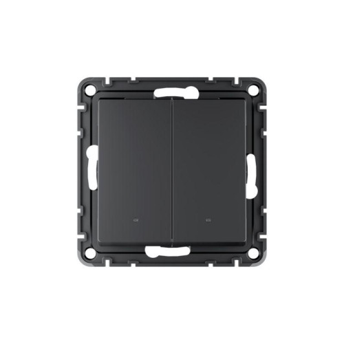 Выключатель 2-кл. AtlasDesign Smart 10А (сх. 5) L+N с подсветкой Zigbee механизм карбон SE ATN001053Z Выключатель 2-кл. AtlasDesign Smart 10А (сх. 5) L+N с подсветкой Zigbee механизм карбон SE ATN001053Z