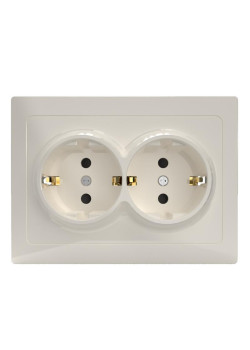 Розетка 2-м СП Pixel 16А IP20 с заземл. защ. шторки в сборе беж. TOKOV ELECTRIC TKE-PX-R2FZSF-C02