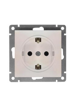 Розетка 1-м СП Афина 16А IP20 с заземл. механизм жемчуг Universal A0028-OBr
