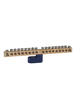 Шина нулевая с одним изолятором OptiKit BB-O-N-S-18-6х9-синий