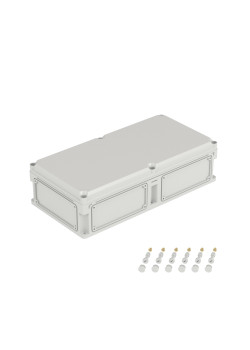 Корпус RAM box без МП 600х300х160 мм, с фланцами, непрозрачная крышка высотой 35 мм, IP66/IP67