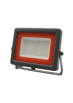 Прожектор светодиодный PFL-S2 50Вт 6500К IP65 220–240В с клапаном закален. матов. стекло сер. JazzWay 2853301D