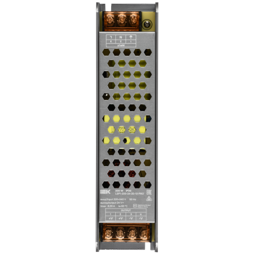Драйвер LED ИПСН-PRO 200Вт 24В блок - клеммы IP20 IEK