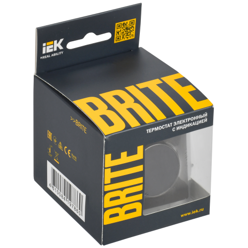 BRITE Термостат электронный с индикацией ТС10-1-БрТБ темная бронза IEK