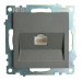 Розетка компьютерная 1-местная RJ-45 (механизм), серия Катрин, графит, GLS00-7107-06 Розетка компьютерная 1-местная RJ-45 (механизм), серия Катрин, графит, GLS00-7107-06