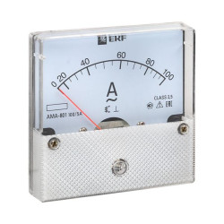 AMA-801 аналоговый на панель (80x80) круглый вырез 100А трансф. подкл. EKF