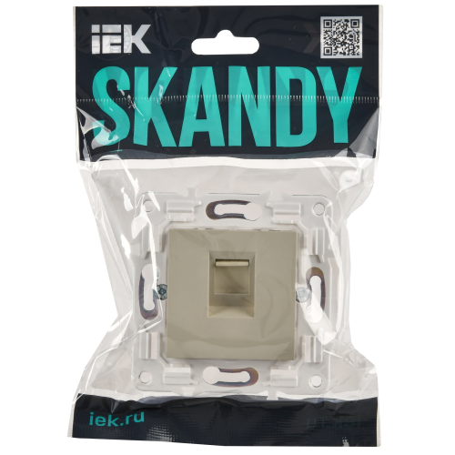 SKANDY Розетка компьютерная RJ45 кат.6 SK-K02B бежевый IEK SKANDY Розетка компьютерная RJ45 кат.6 SK-K02B бежевый IEK