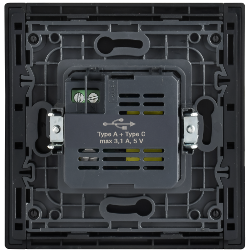 FORTE&PIANO Розетка USB A+C 3,1А FP750M металл никель IEK