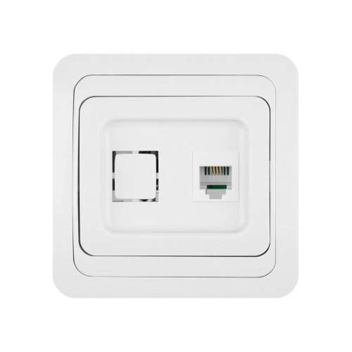Розетка TФ (RJ-11) белая Розетка TФ (RJ-11) белая