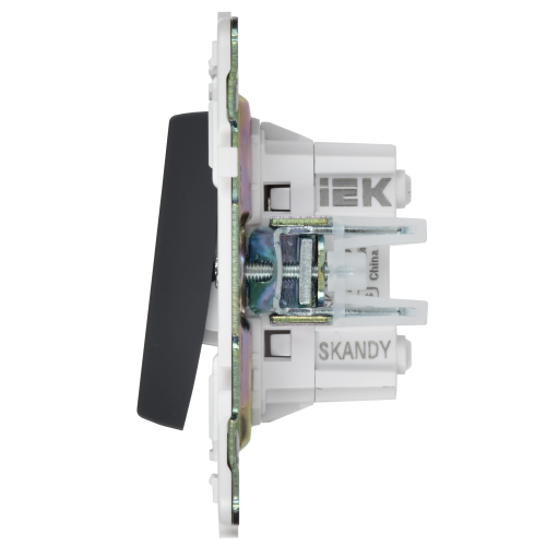 SKANDY Выключатель 2-клавишный перекрестный 10А SK-V06Bl черный IEK