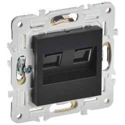 SKANDY Розетка компьютерная двойная RJ45 кат.6 SK-K04Bl черный IEK