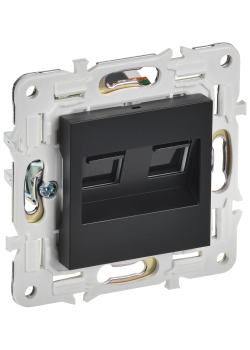 SKANDY Розетка компьютерная двойная RJ45 кат.6 SK-K04Bl черный IEK