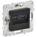 SKANDY Розетка компьютерная двойная RJ45 кат.6 SK-K04Bl черный IEK