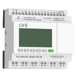 ПЛК 430 Модуль ЦПУ 4 DI 6 UI (0-10 В/DI) 2 UI (0-10 В/0-20 мА/DI) 6 TO 24В DC с Ethernet портом с экраном ONI