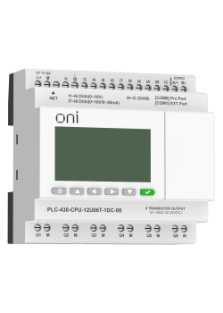 ПЛК 430 Модуль ЦПУ 4 DI 6 UI (0-10 В/DI) 2 UI (0-10 В/0-20 мА/DI) 6 TO 24В DC с Ethernet портом с экраном ONI