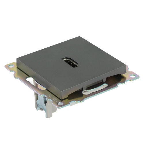 Розетка HDMI 2.1, Type A (механизм), серия Катрин, графит, GLS00-7118-06 Розетка HDMI 2.1, Type A (механизм), серия Катрин, графит, GLS00-7118-06