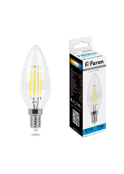 Лампа светодиодная Feron LB-66 Свеча E14 7W 230V 6400K