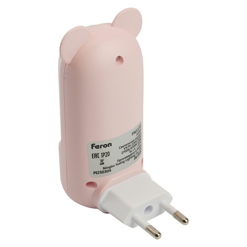 Светильник ночник Feron FN1172 0,8W 220V, розовый Светильник ночник Feron FN1172 0,8W 220V, розовый