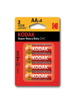Элемент питания солевой AA/R6 1.5В SUPER HEAVY DUTY Zinc (блист.4шт) 30951044-RU1 KODAK Б0005119