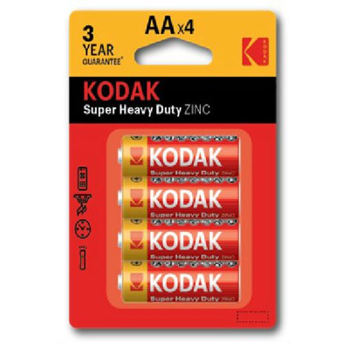 Элемент питания солевой AA/R6 1.5В SUPER HEAVY DUTY Zinc (блист.4шт) 30951044-RU1 KODAK Б0005119