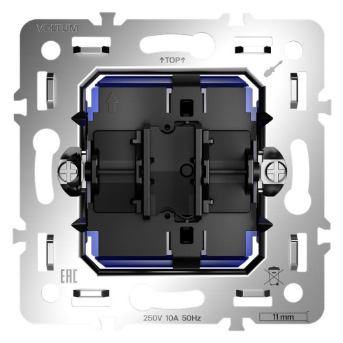 Выключатель 1-кл. S70 10А механизм хлопок Voltum VLS0101M