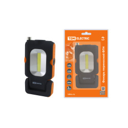 Фонарь переносной светодиодный ФП4, 1 Вт LED+3 Вт COB, 110 лм, 3хААА, магн., телескоп, TDM