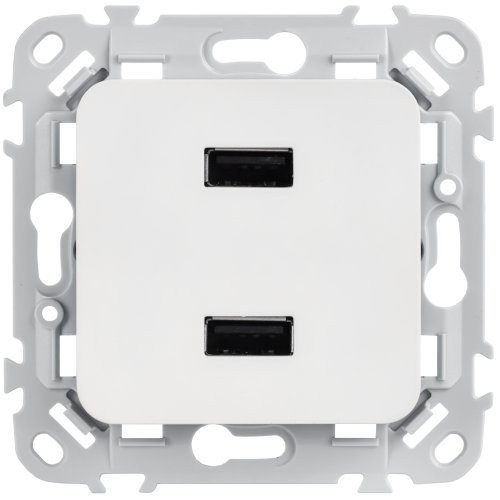 FLITE Розетка USB A+A 2,1А РЮ-2-ФлБ белый IEK FLITE Розетка USB A+A 2,1А РЮ-2-ФлБ белый IEK