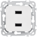 FLITE Розетка USB A+A 2,1А РЮ-2-ФлБ белый IEK