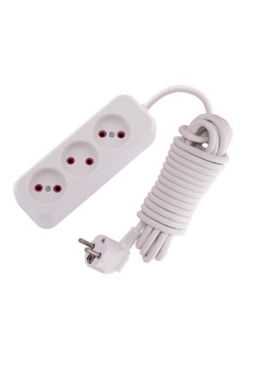Удлинитель 3х5м без заземл. 10А IP20 Lila LEZARD 720-0305-303